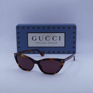 Gucci GG1815S 002 Cat Eye Sunglasses - Havana/Brown